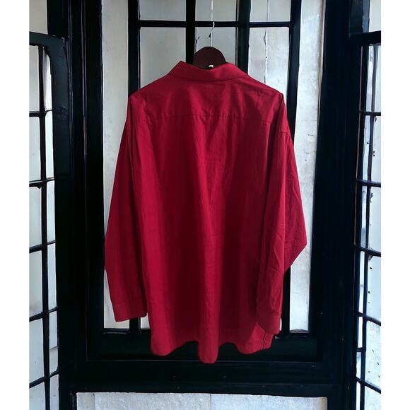 Adrienne Vittadini Men's Long Sleeve Button Down Size 2XL 18-18.5" 34/35 Pink - Picture 2 of 5